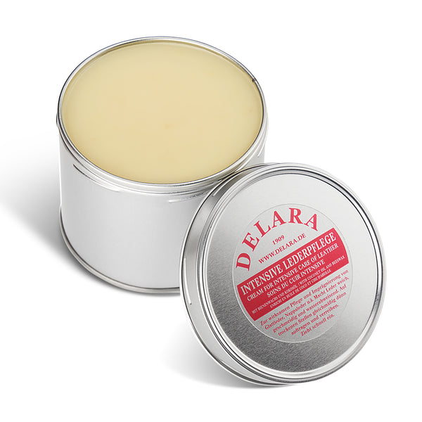 DELARA Intensive Lederpflege – 500 ml - Imprägniert und schützt Leder sehr wirksam. Neue Rezeptur mit hochwertigem Kokosöl und Bienenwachs - Made in Germany