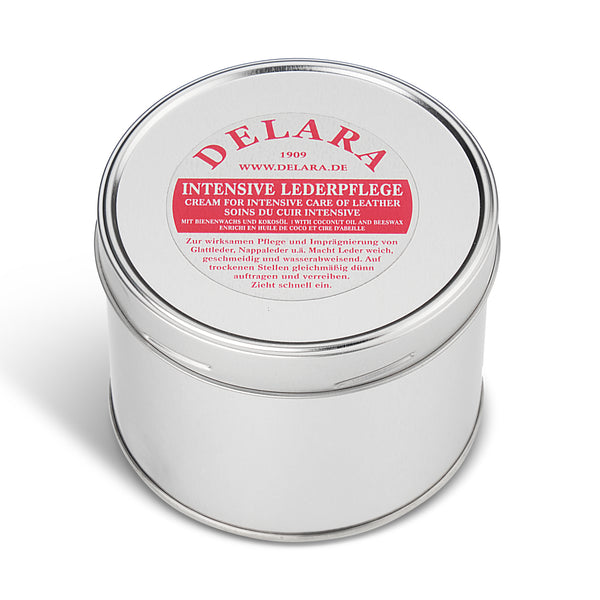 DELARA Intensive Lederpflege – 500 ml - Imprägniert und schützt Leder sehr wirksam. Neue Rezeptur mit hochwertigem Kokosöl und Bienenwachs - Made in Germany