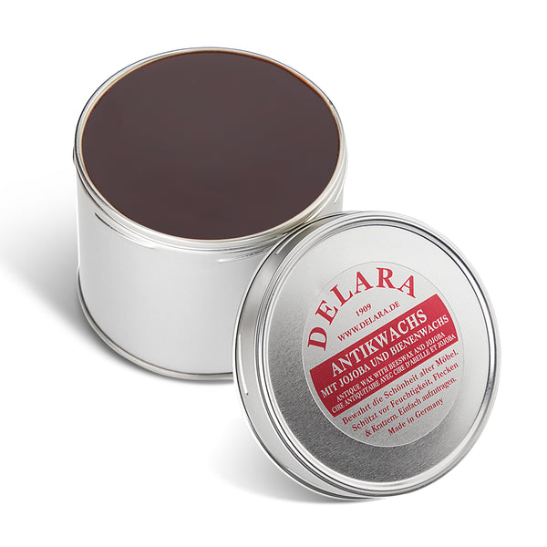 DELARA Antikwachs mit Jojoba und Bienenwachs, schützt antike Möbel vor Austrocknung und Oxidation - 500 ml