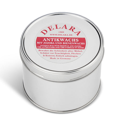 DELARA Antikwachs mit Jojoba und Bienenwachs, schützt antike Möbel vor Austrocknung und Oxidation - 500 ml