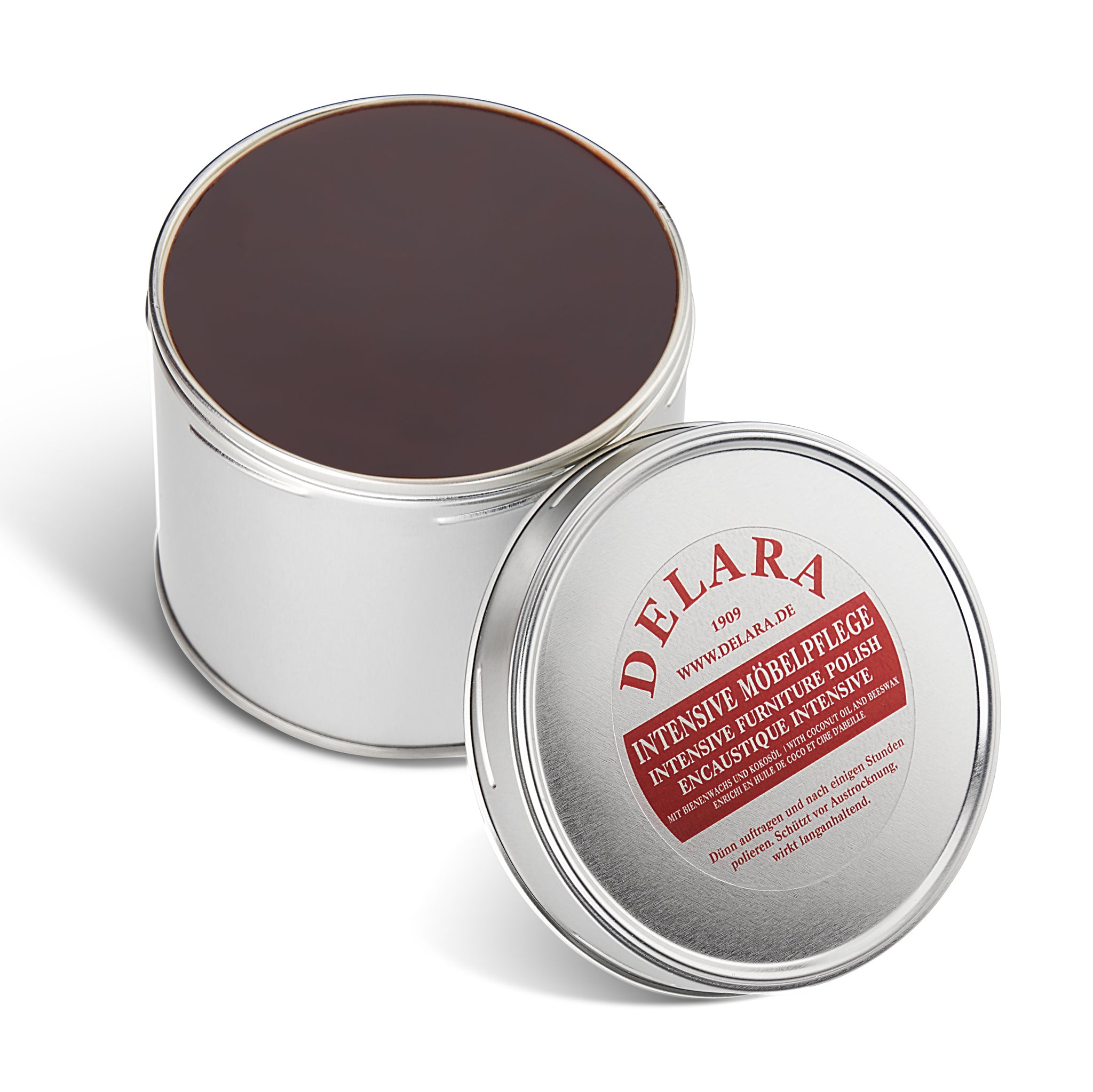 DELARA Intensive Möbelpflege, sehr hochwertiges Möbelwachs mit Bienenwachs und Kokosöl, 500 ml, Made in Germany