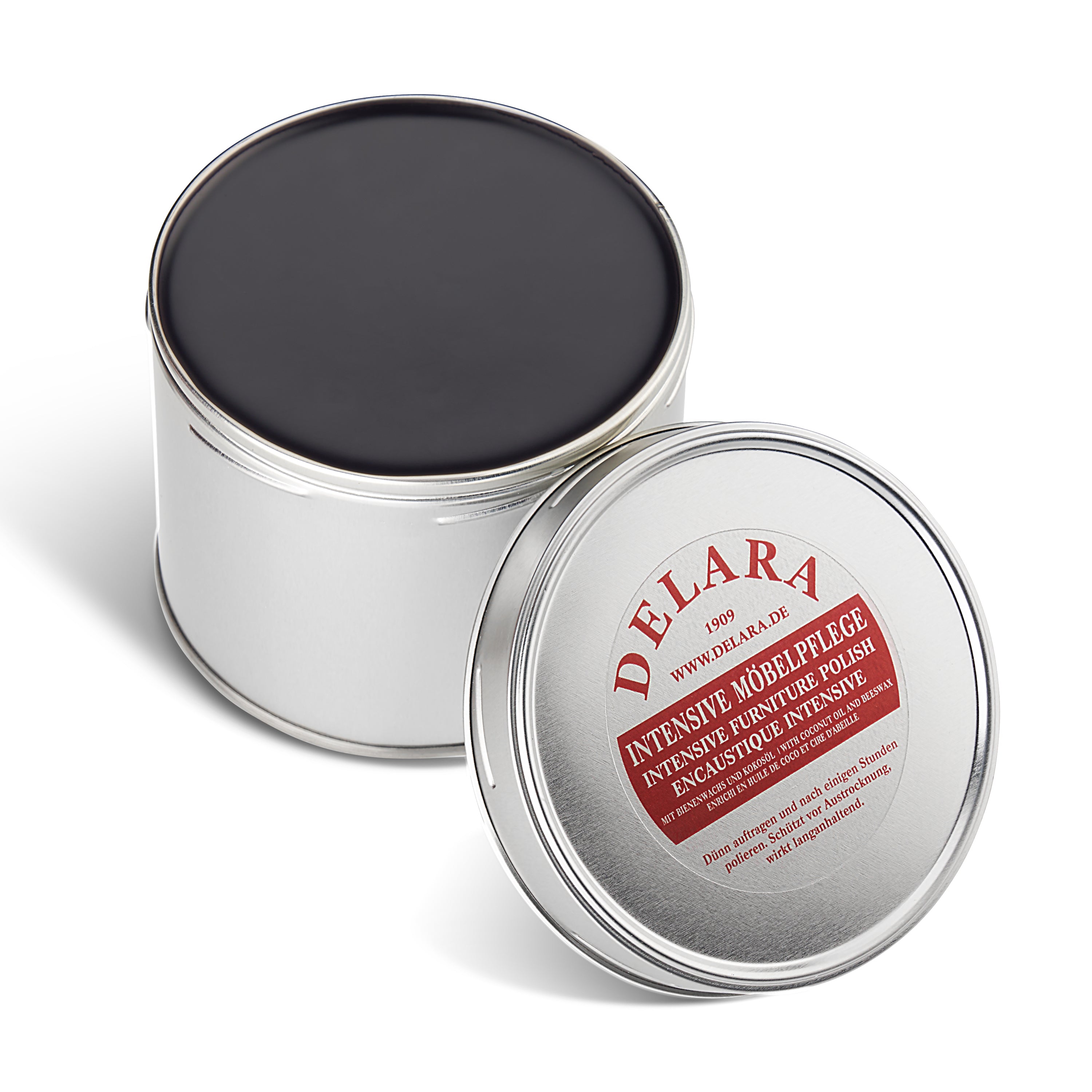 DELARA Intensive Furniture Care, cera per mobili di altissima qualità con cera d'api e olio di cocco, 500 ml, Made in Germany