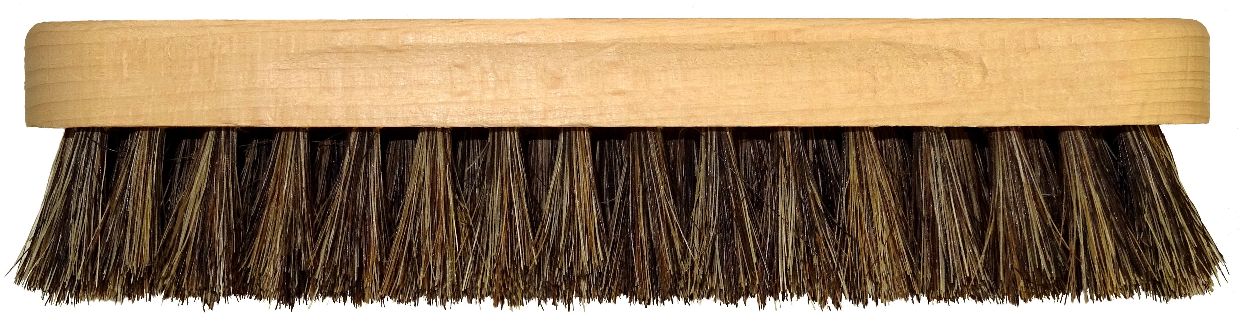 DELARA Große Glanzbürste aus Holz mit Griffkehlen; weiche, hochwertige Rosshaar-Borsten; Farbe: Silbergrau