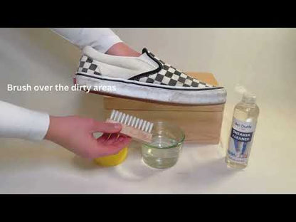 del Gutte® 4-teiliges Sneaker Cleaner Set mit Sneaker Cleaner, einer Bürste, einem Reinigungsgummi und einem Schwamm – Made in Germany