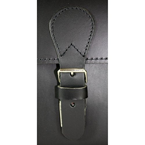 DELARA Aktentasche aus schwarzem Leder mit Schulterriemen - Made in Germany