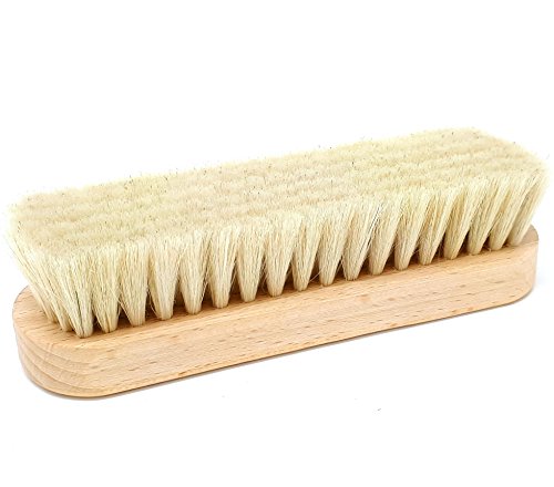 DELARA Spazzola in pelo di capra, spazzola lucidante in pelo di capra bianco, morbido e denso per una lucidatura particolarmente delicata e una lucentezza perfetta - Prodotto in Germania
