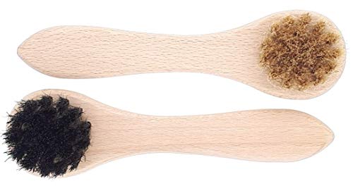 DELARA 9-teiliges Schuhputz-Set mit Holzbürsten und Naturborsten – Made in Germany