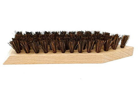 DELARA Große Schmutzbürste aus Holz mit kräftigen Kokosfasern zum Entfernen von grobem Schmutz von Schuhen, Gummistiefeln, Wanderstiefeln usw. - Made in Germany