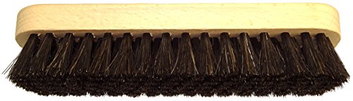 DELARA Due grandi spazzole lucidanti in legno con impugnatura; setole morbide di alta qualità in crine di cavallo, colori marrone e nero