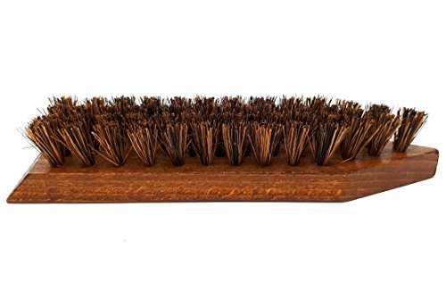 DELARA Große Reinigungsbürste aus lackiertem Holz mit kräftigen Kokosfasern zum Entfernen von grobem Schmutz von Schuhen, Gummistiefeln, Wanderstiefeln usw. - Made in Germany