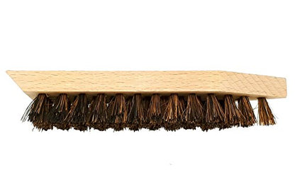 DELARA Grande brosse à saletés en bois avec de solides fibres de noix de coco pour enlever la saleté grossière des chaussures, des bottes en caoutchouc, des chaussures de randonnée, etc. - Fabriqué en Allemagne