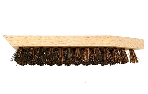 DELARA Große Schmutzbürste aus Holz mit kräftigen Kokosfasern zum Entfernen von grobem Schmutz von Schuhen, Gummistiefeln, Wanderstiefeln usw. - Made in Germany