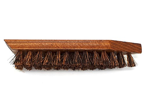 DELARA Große Reinigungsbürste aus lackiertem Holz mit kräftigen Kokosfasern zum Entfernen von grobem Schmutz von Schuhen, Gummistiefeln, Wanderstiefeln usw. - Made in Germany