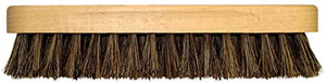 DELARA Zwei große Glanzbürsten aus Holz mit Griffkehlen; weiche, hochwertige Rosshaar-Borsten, Farben braun und schwarz
