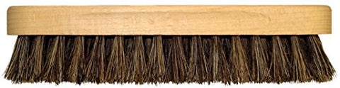DELARA Zwei große Glanzbürsten aus Holz mit Griffkehlen; weiche, hochwertige Rosshaar-Borsten, Farben braun und schwarz