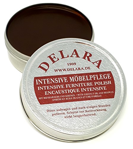 DELARA Intensive Möbelpflege, sehr hochwertiges Möbelwachs mit Bienenwachs und Kokosöl, 150 ml, Made in Germany